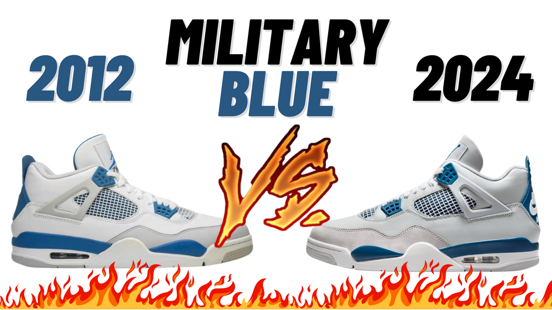 Jordan 4 Military Blue 2024 VS. 2012 Reshoevn8r